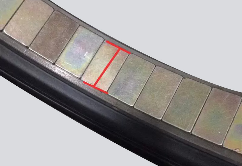 电动车磁钢高度示意图