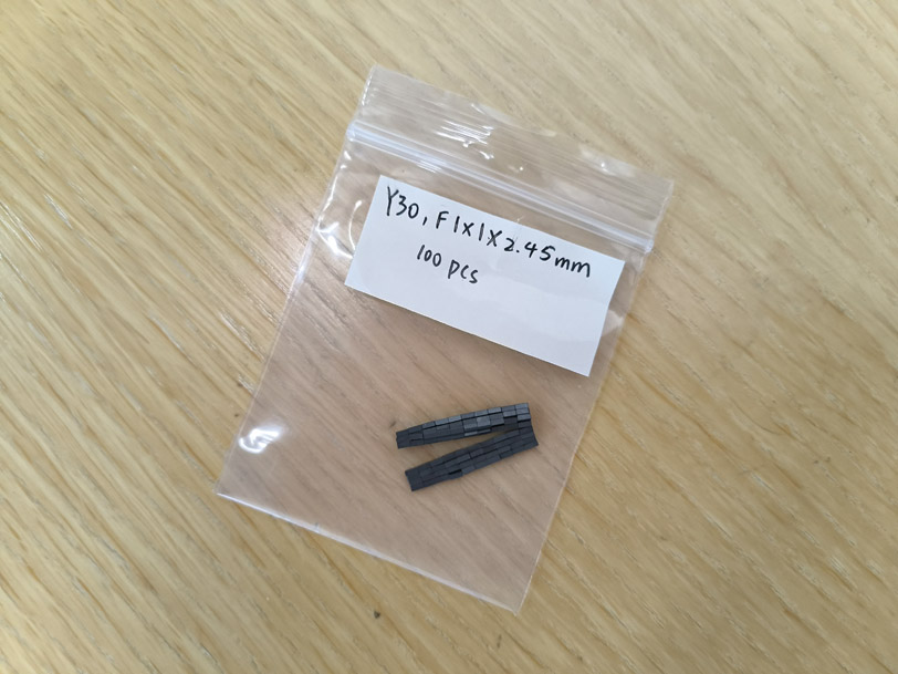 超小尺寸切割铁氧体磁铁