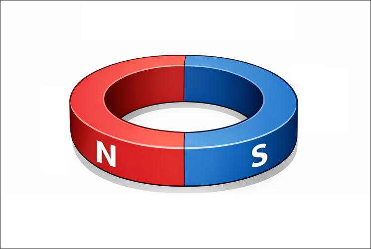 径向2极磁环怎么视觉上区分NS极？